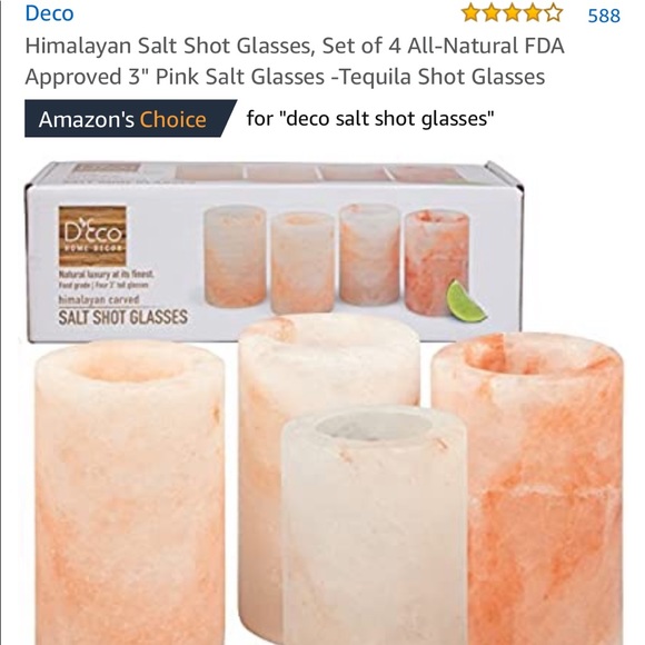 Himalayan sea salt shot glasses Bartender kit - Picture 3 of 5